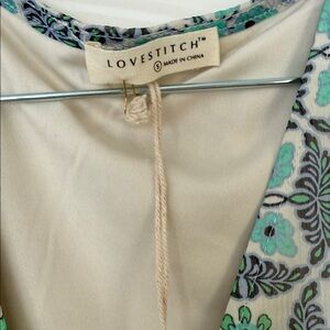 Lovestitch Green and Blue Floral Top